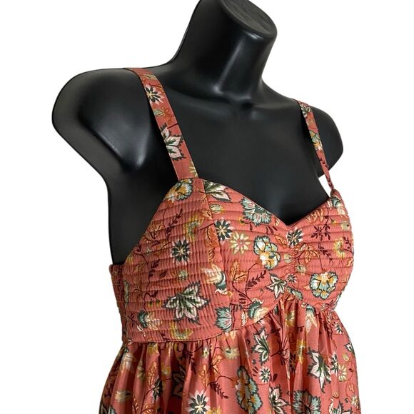 NWT Band of the Free Maxi Dress Womens S Floral Tiered Cottage Boho Flowy Smock - Picture 7 of 16